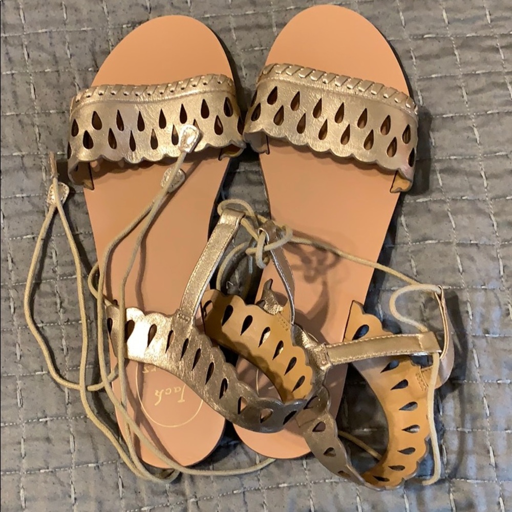 Gold jack Rogers sandals